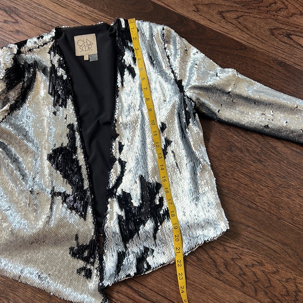Chaser Lined With Reversible Sequins Open Front J… - image 8